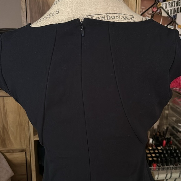 Ann Taylor Loft Black Fit and Flare Dress - 6 Petite - Picture 4 of 6